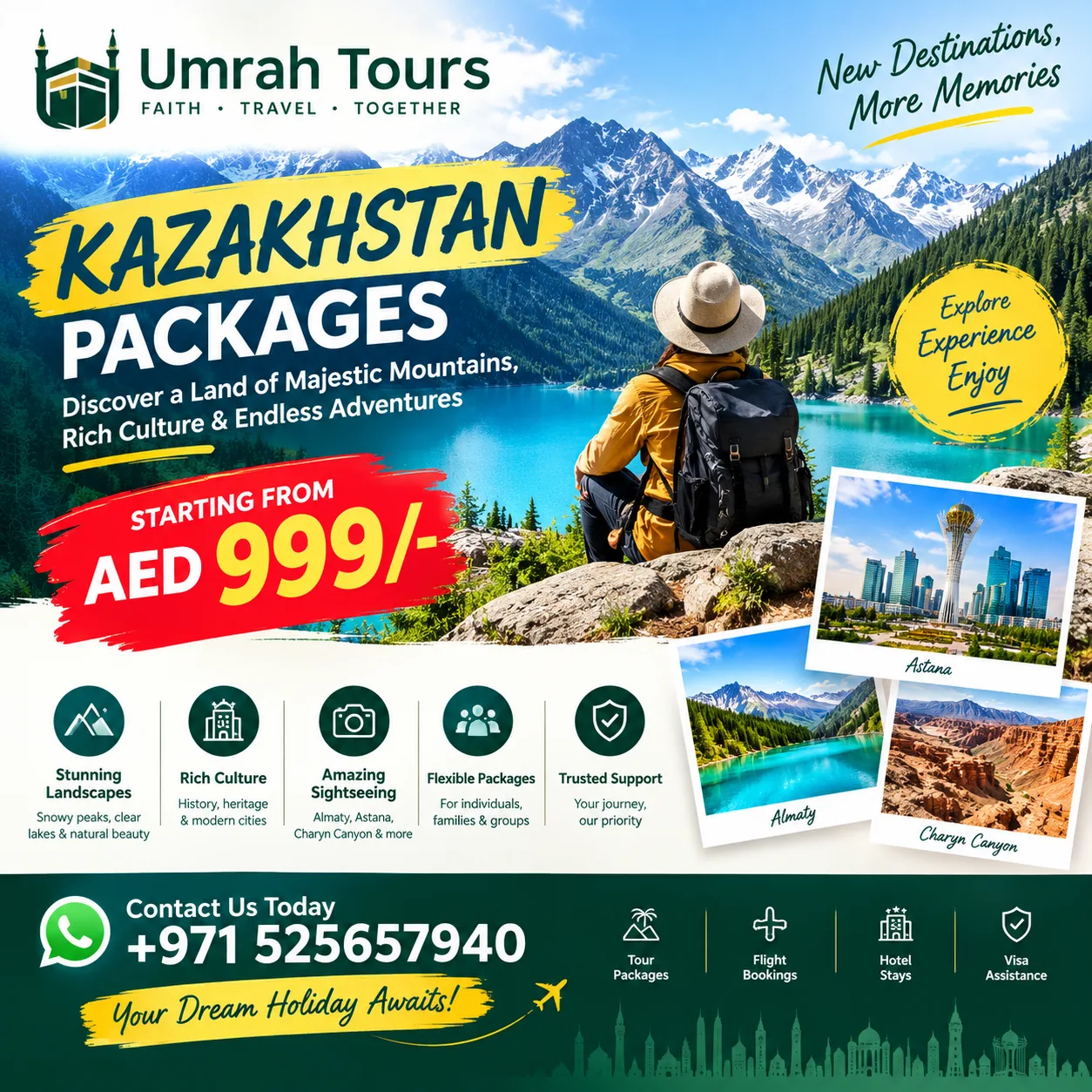 Kazakhstan Holiday Packages Starting from AED 999/-